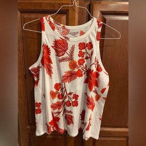 Loft Swing Floral Tank, size Medium, Cotton